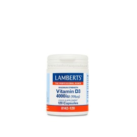Vitamina D3 4000 UI (100 mcg) 120 tabletas