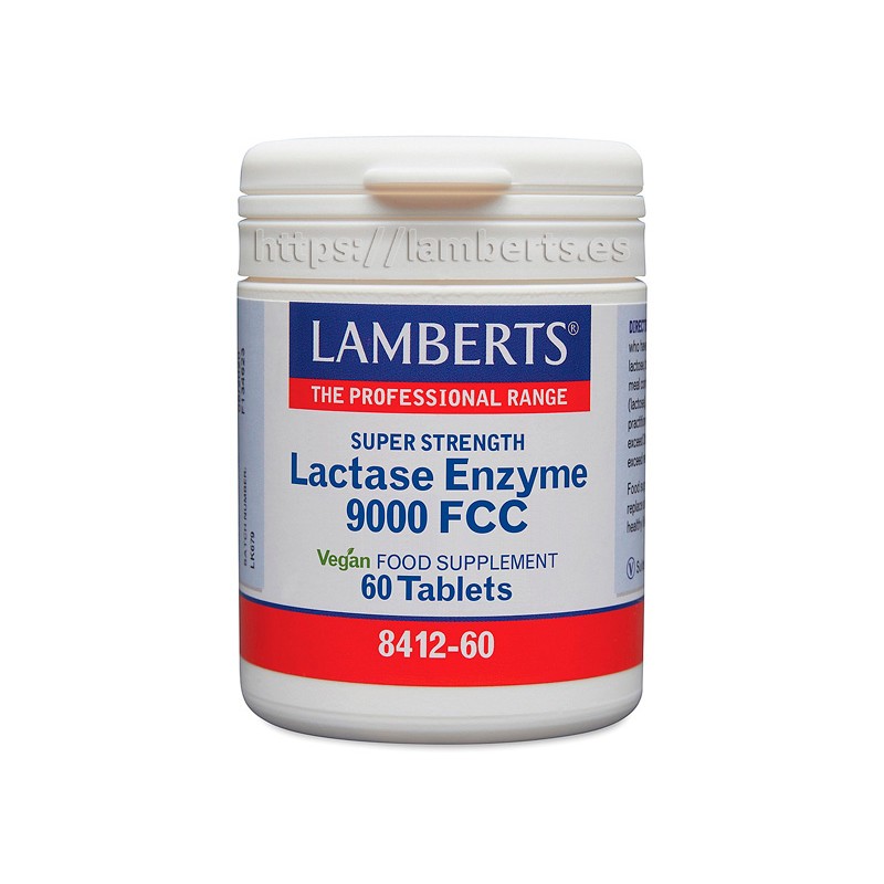 Lactasa 9000 FCC. Enzima Digestiva 60 Tabletas - Lamberts
