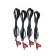 4 Cables Negros y Rojos 6 Pins-Snap