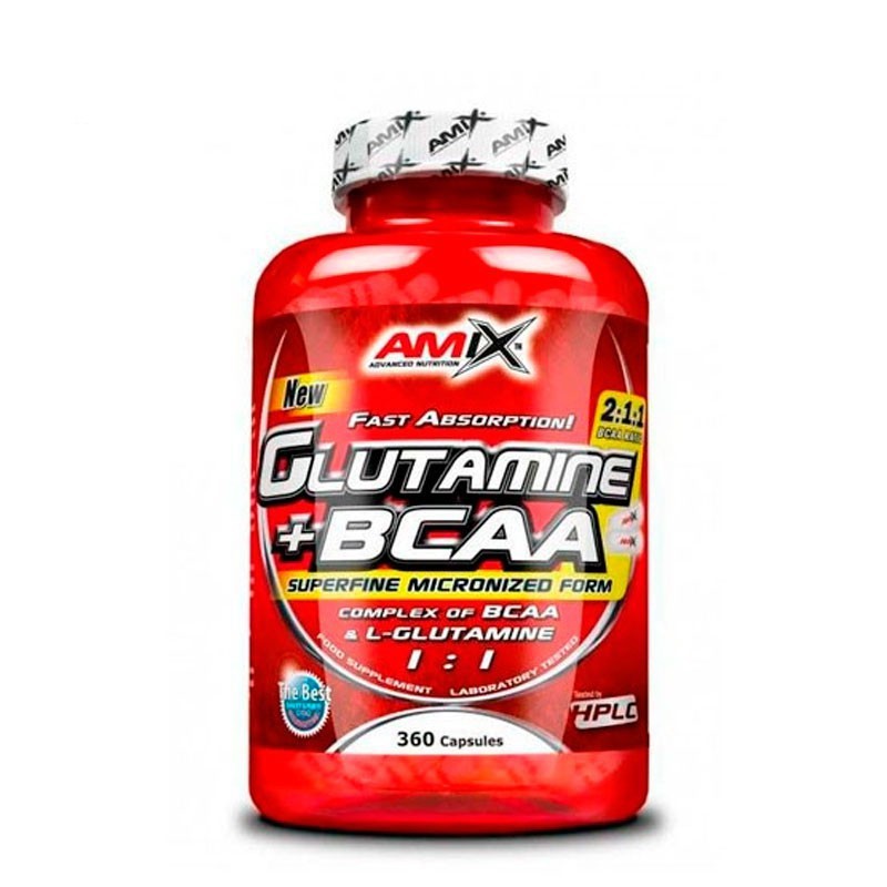 Glutamina + BCAA 360 Cápsulas - Amix