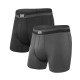 Bóxer SAXX Sport Mesh - Negro y Gris (Pack 2 unidades)