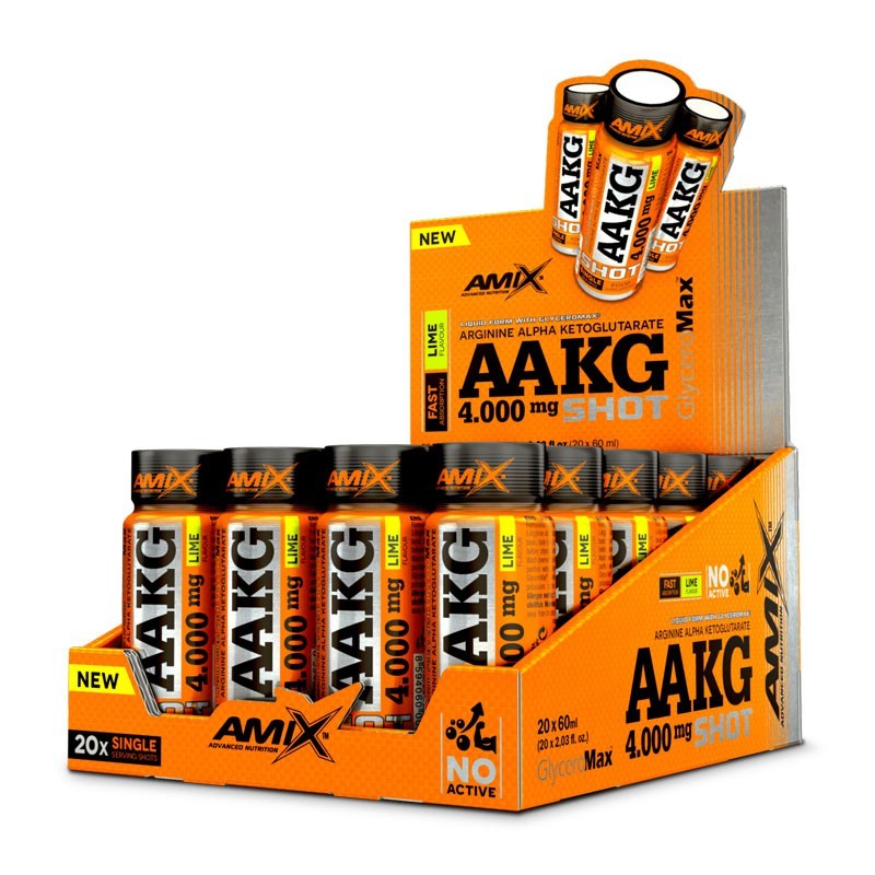 Caja de AAKG Shot 4000mg 20x60gr