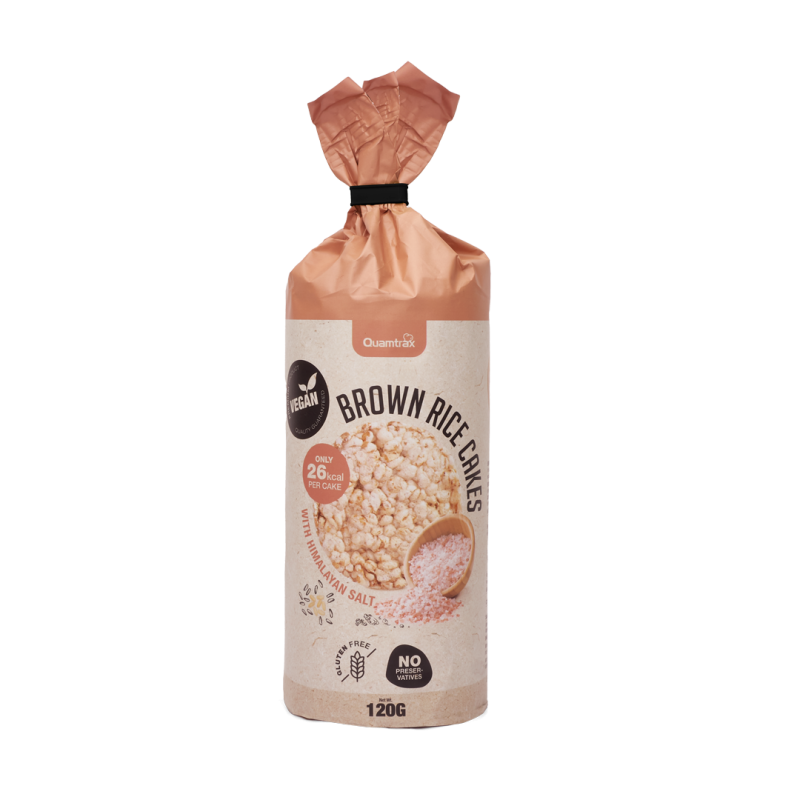 Brown Rice Cakes With Himalayan Salt 120gr - Quamtrax